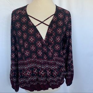 Harlowe & Graham Surplice Top